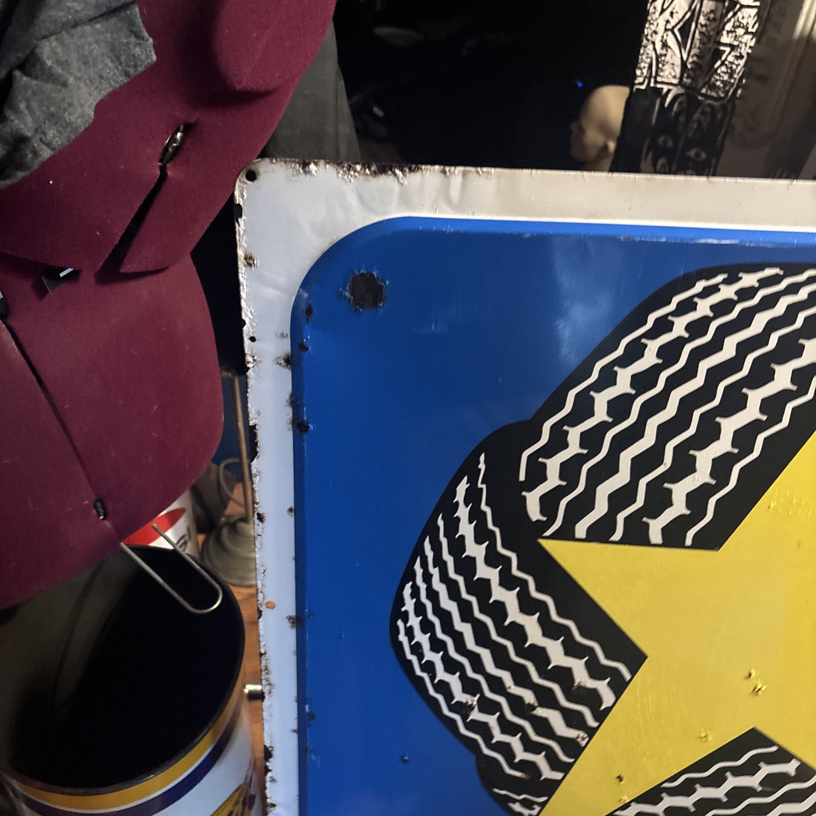 Vintage Rare Star Tire Sign 48”WX24”H