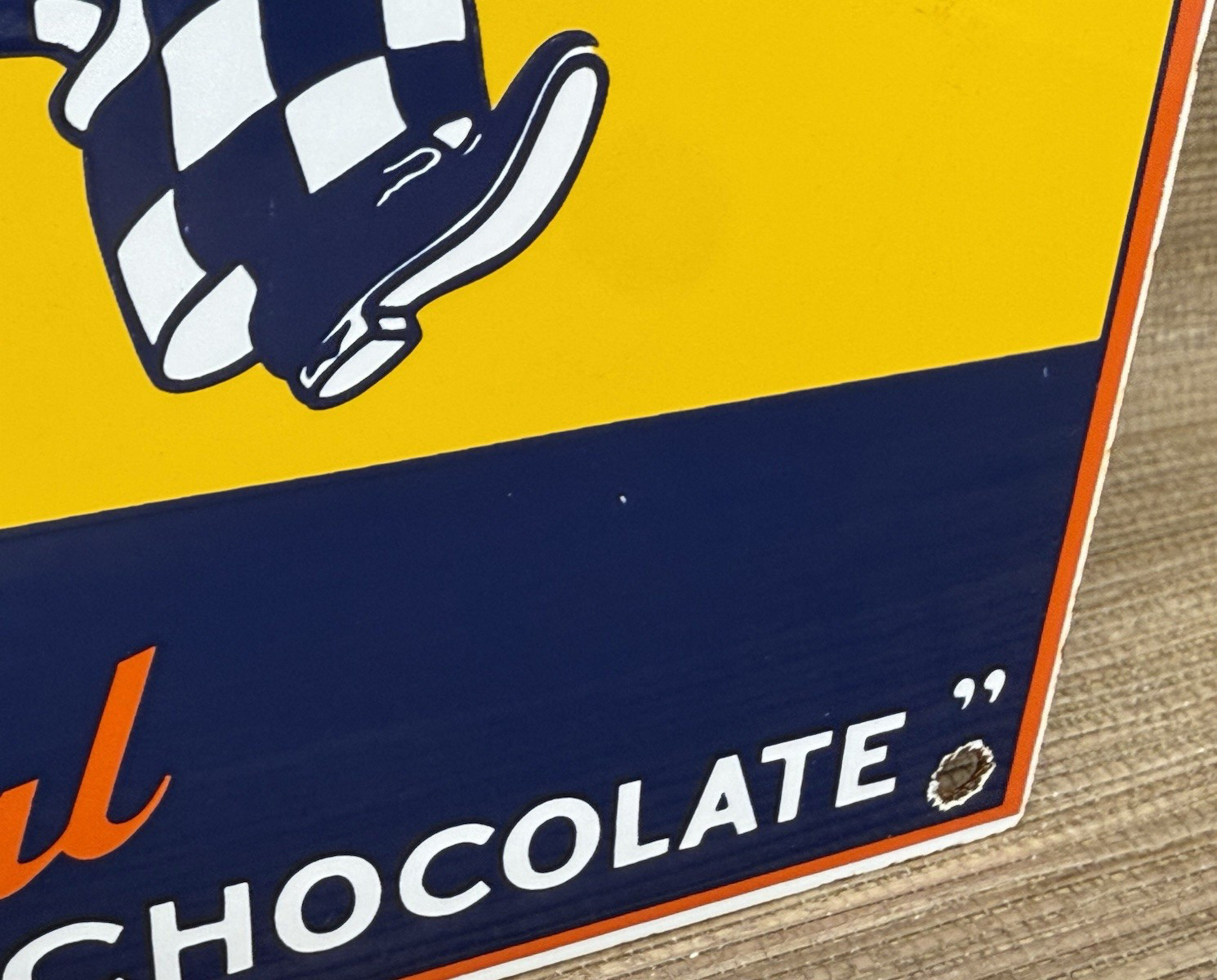 VINTAGE KAYO CHOCOLATE DRINK PORCELAIN SIGN COCA COLA GAS STATION PEPSI DEW OIL