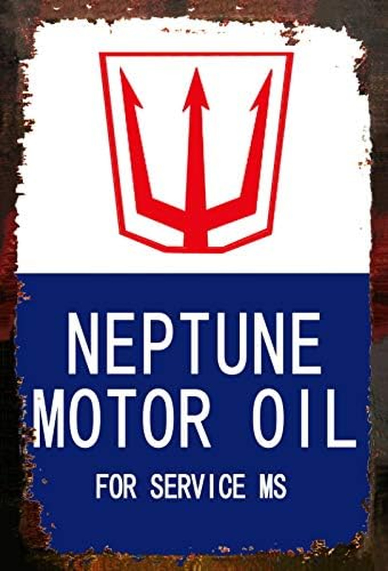 12 Pieces Gas and Oil Tin Signs, Retro Vintage Metal Sign for Home Man Cave Gara