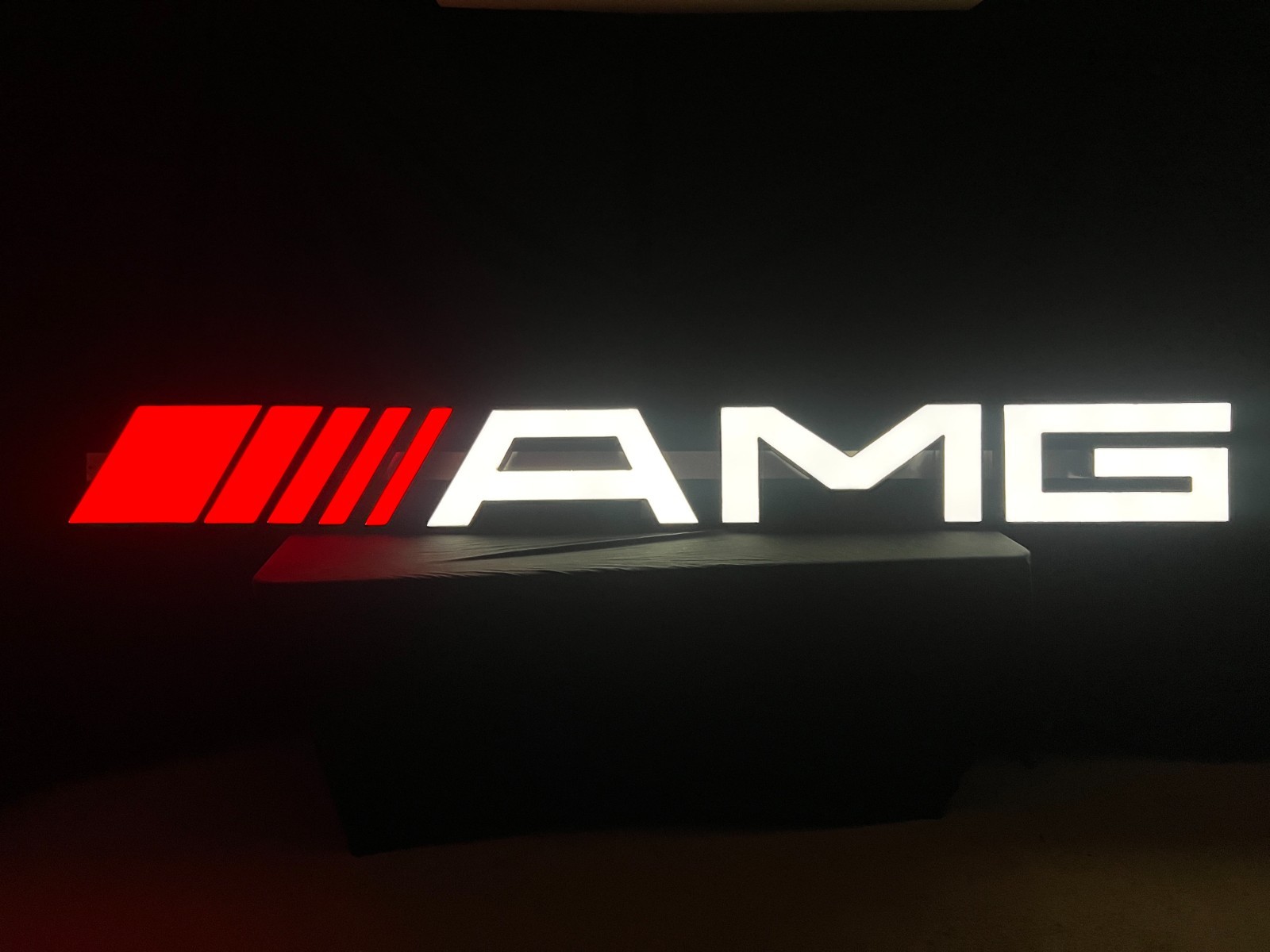 Illuminated Mercedes-Benz AMG Dealership Sign