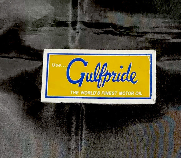 VINTAGE GULF GULFPRIDE PORCELAIN SIGN CAR GAS OIL TRUCK GASOLINE