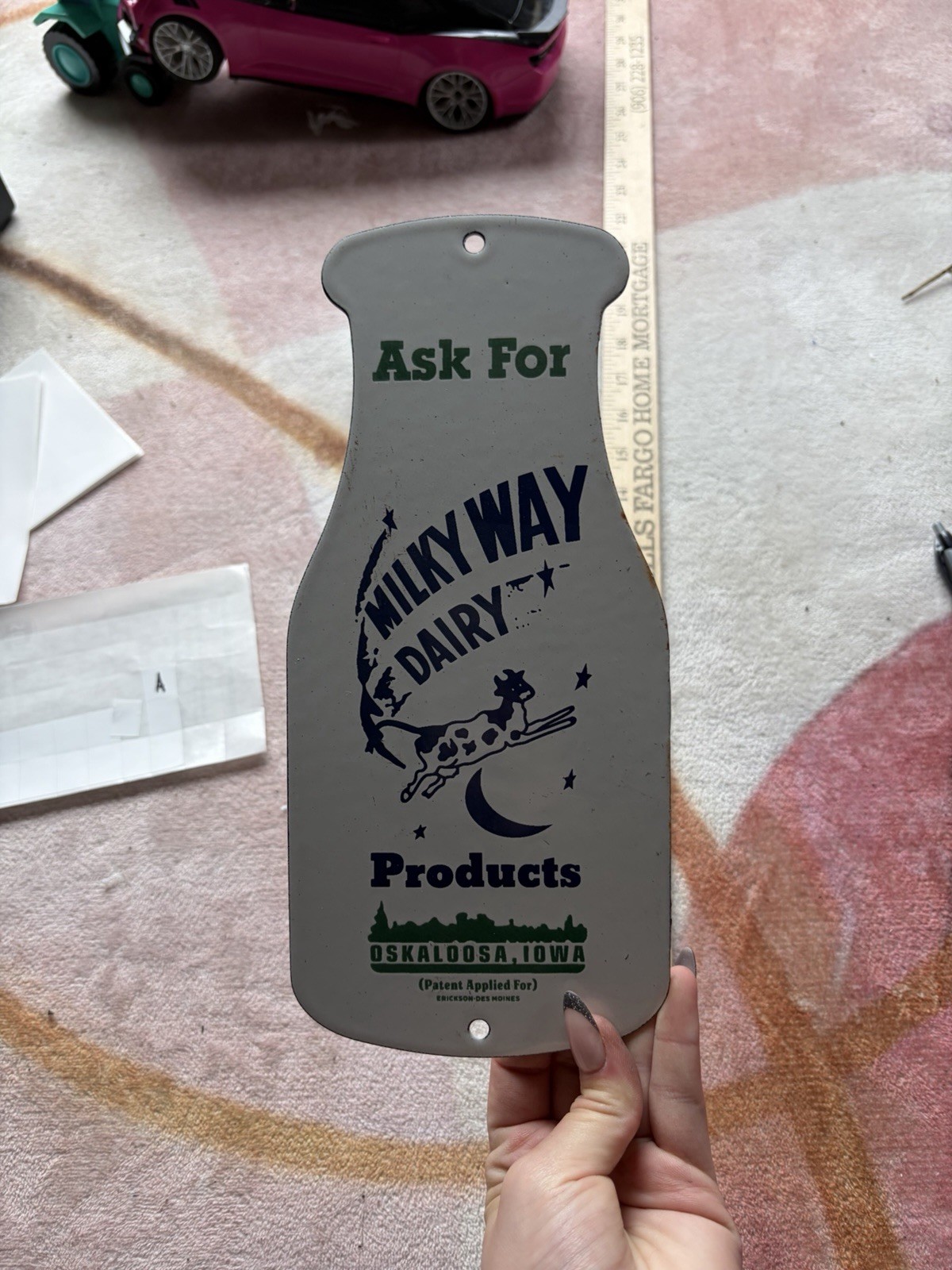 Porcelain Ask For Milky way Dairy Products Sign