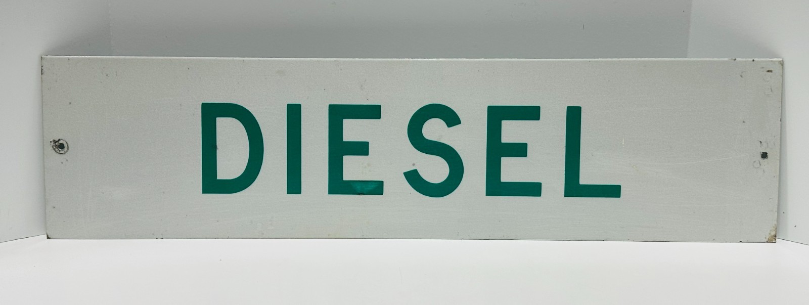 Vintage Advertising sign Diesel gas station collectible reflective 6″ x 24″