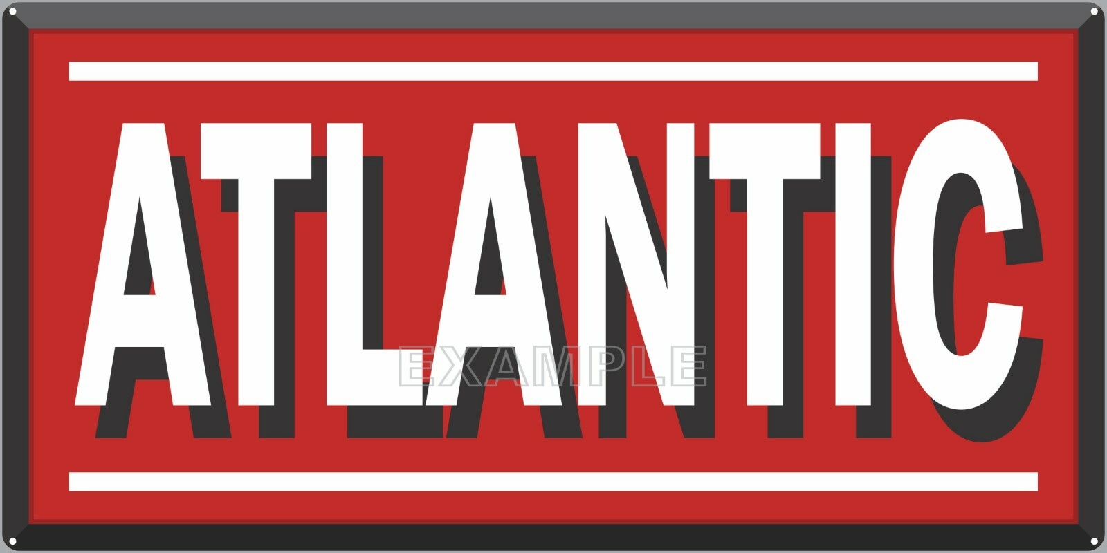 ATLANTIC GASOLINE GAS STATION PUMPS VINTAGE SIGN REMAKE ALUMINUM SIZE OPTIONS