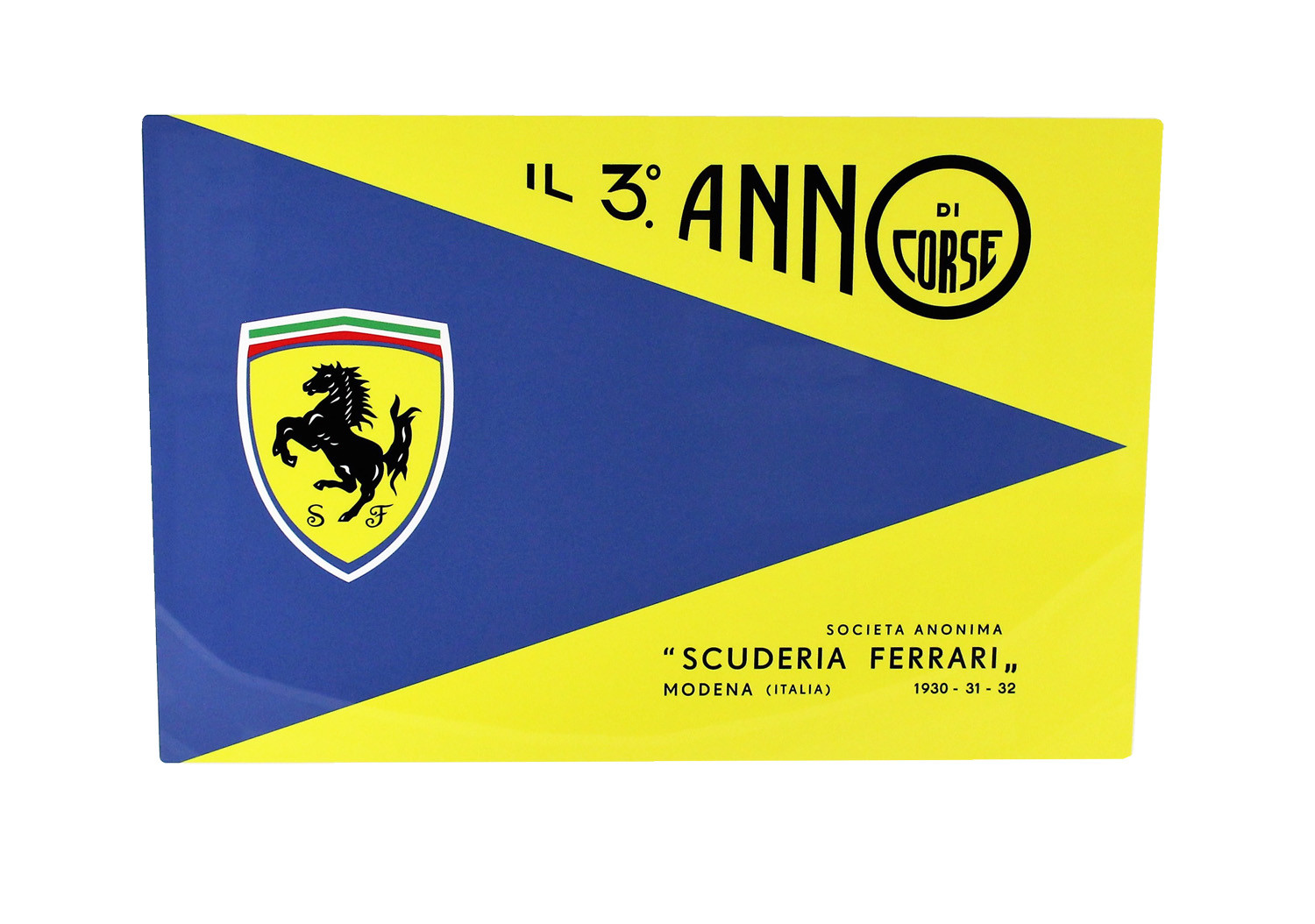 Vintage Ferrari Yearbook Cover Metal Sign, 1930 – 1932
