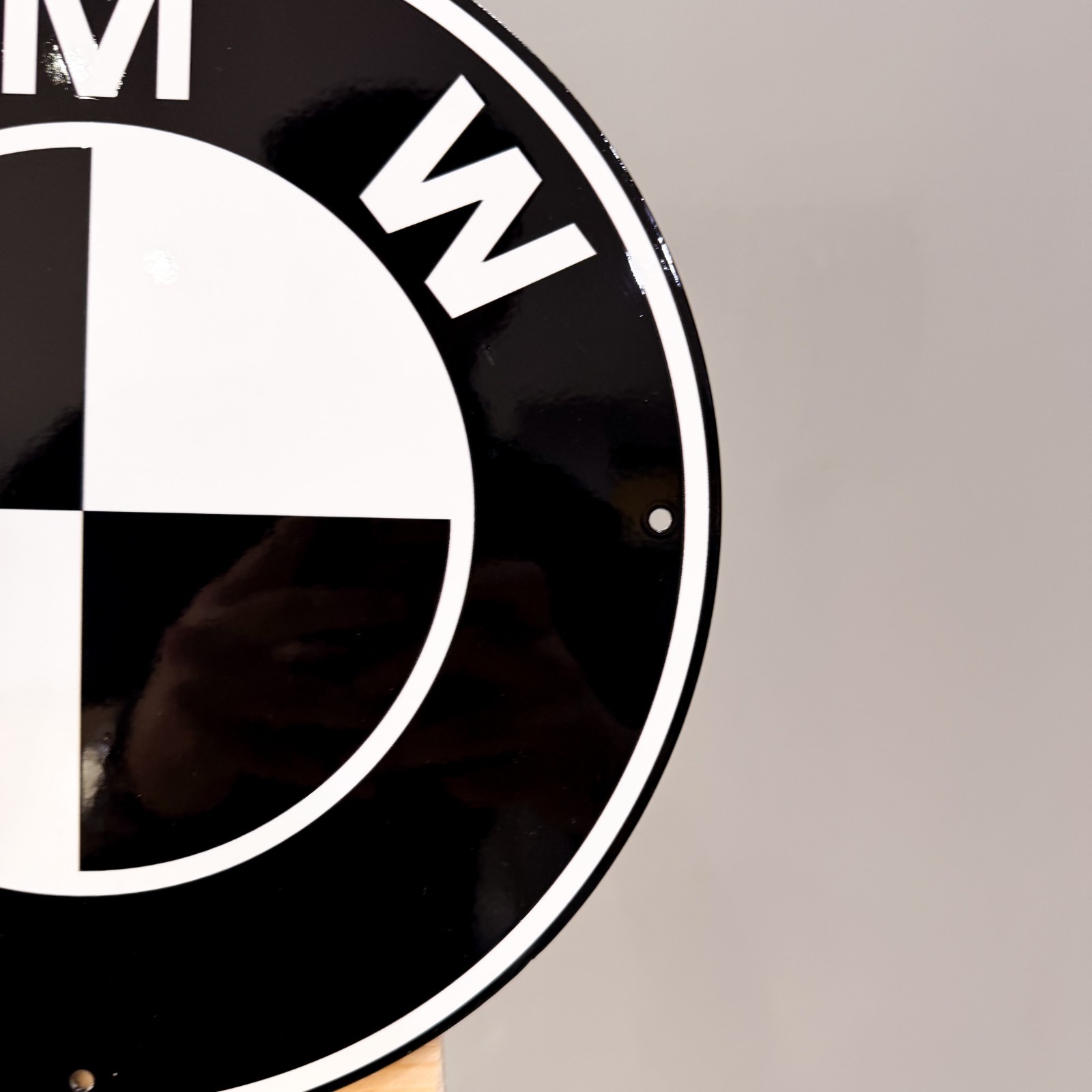 BMW Bavarian Motor Works & Classic Logo Metal Sign Set – 30 cm (11.8”)