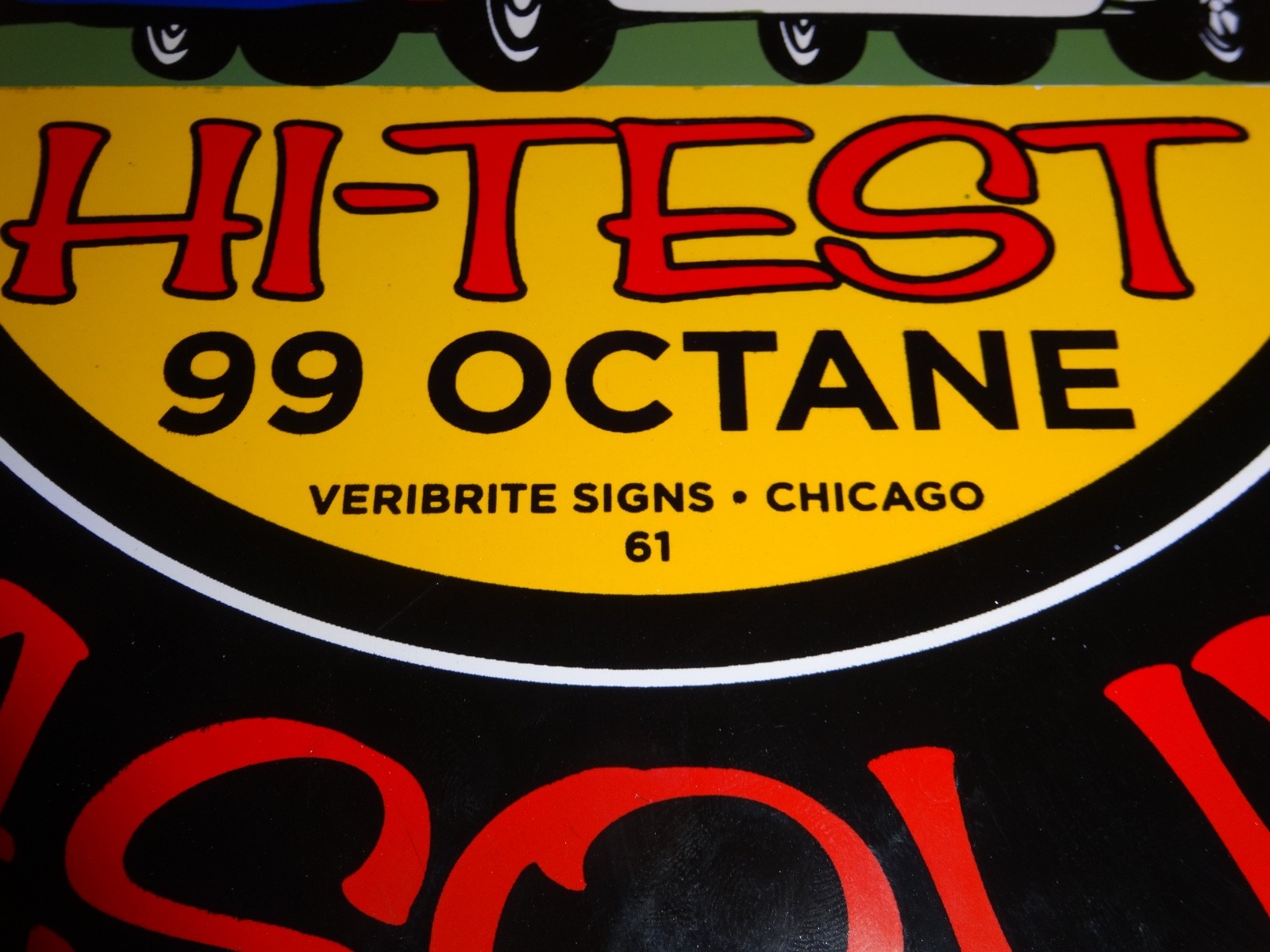 VINTAGE 1961 SINCLAIR TROPIC GASOLINE 11 3/4″ PORCELAIN METAL VERIBRITE SIGN CHI