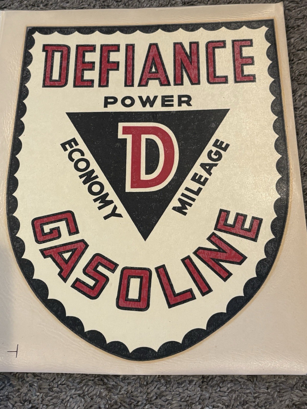 X-RARE 1930s-40s 1-PAIR”N.O.S.WATER TRANSFER”DEFIANCE”GASOLINE GAS PUMP DECALS👀