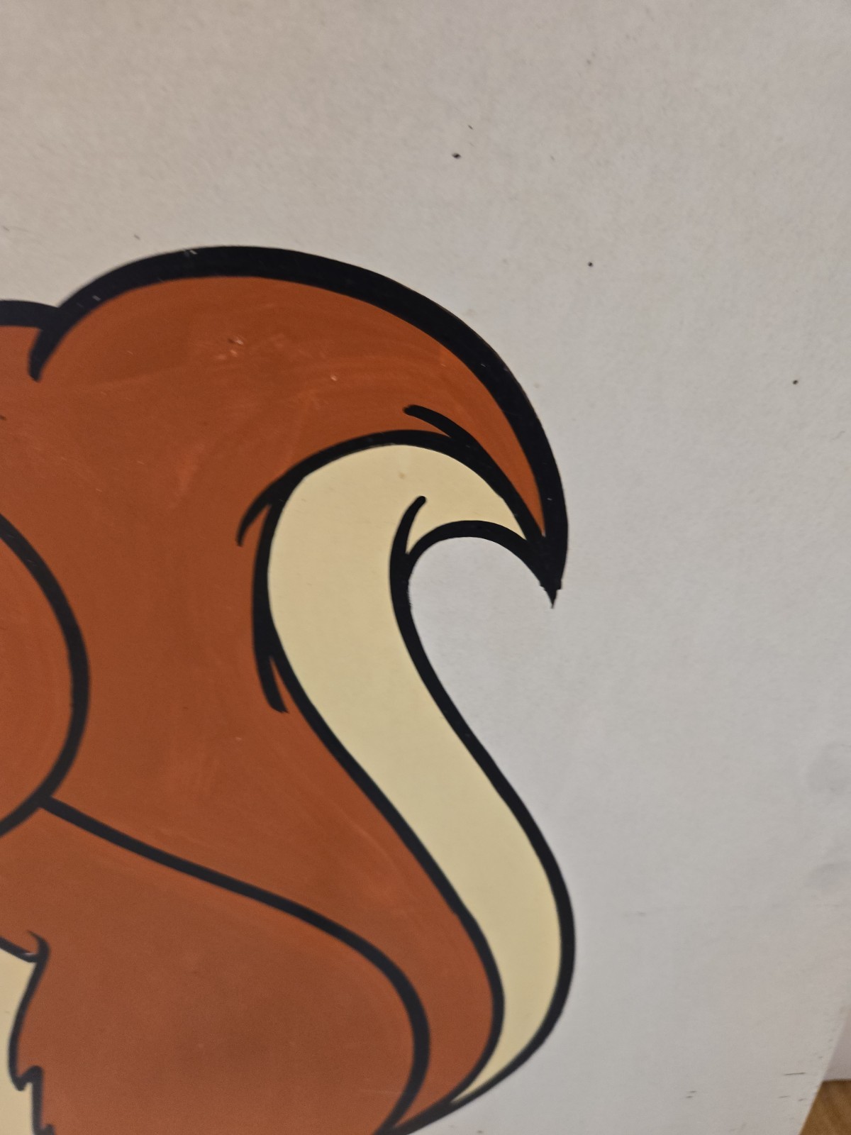 Vintage Road Work Construction Sign Squirrel Shovel Animation Read Description