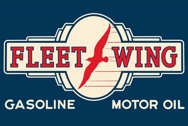 Fleet Wing Gasoline & Motor Oil NEW Sign-16×24″ USA STEEL XL Size- 4lbs