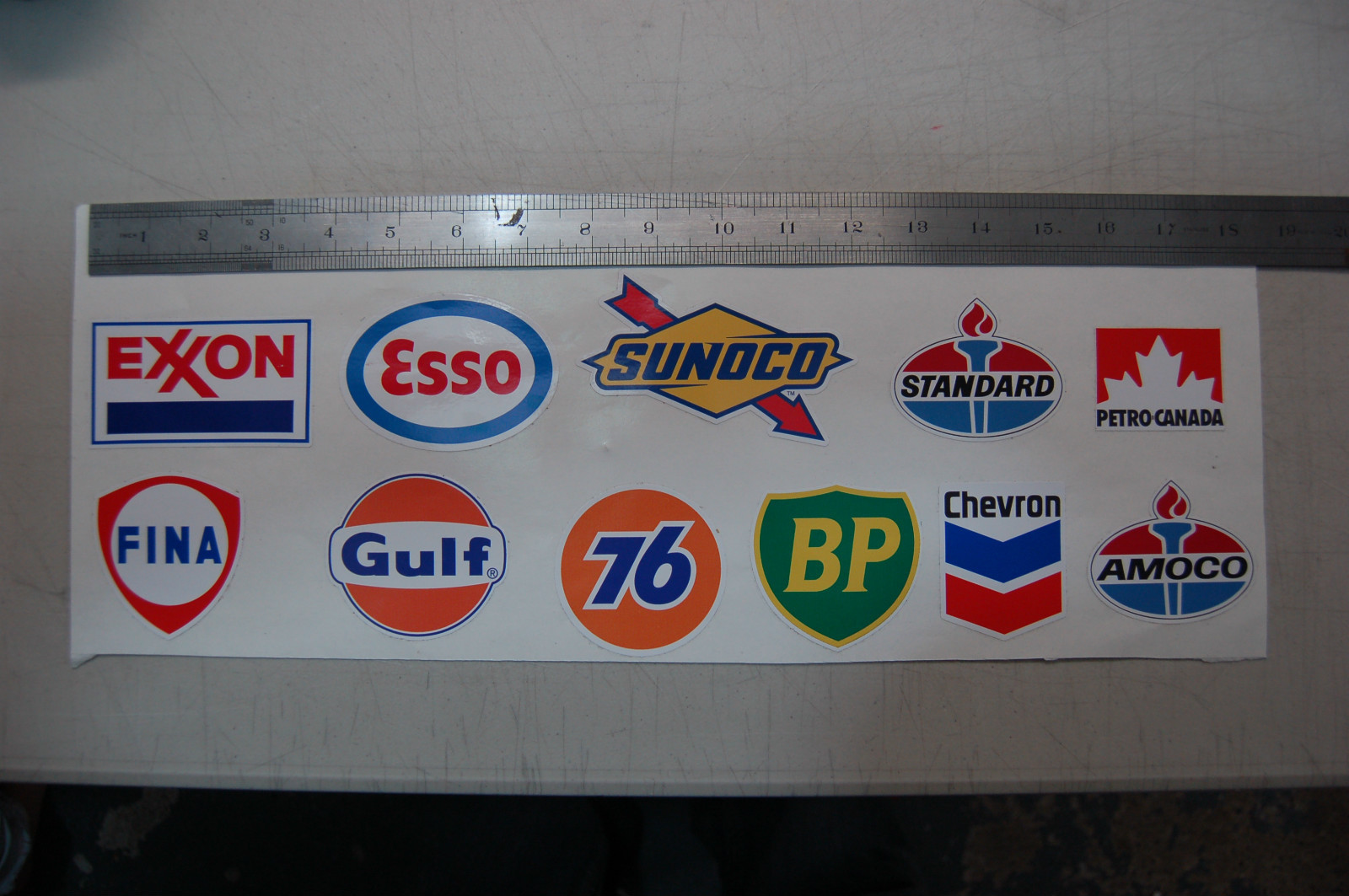 11 gas station Vinyl stickers Service Centre Locker Tool Lunch Box Racing