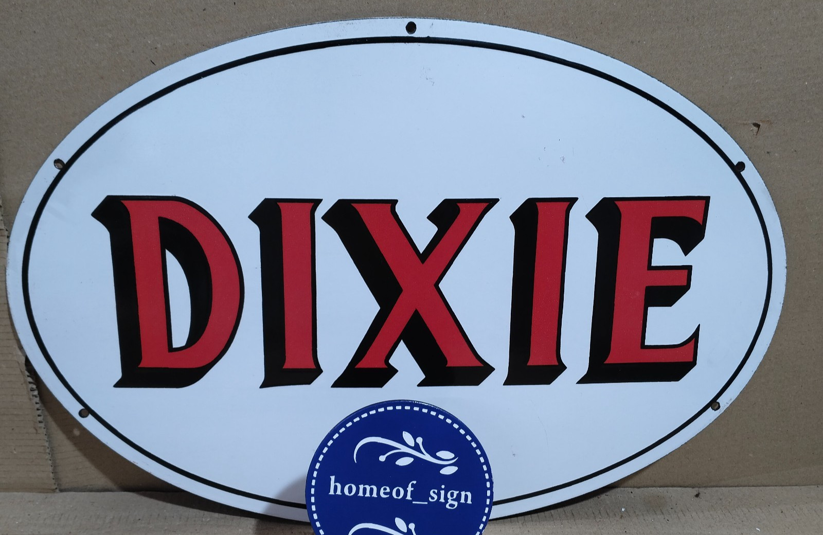 Dixie Porcelain Enamel Sign 24 x 16 Inches 1 Sides