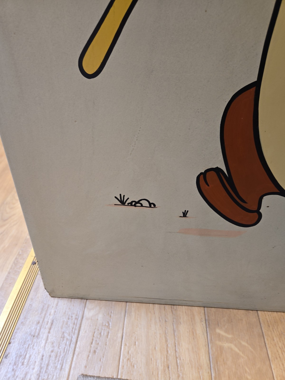 Vintage Road Work Construction Sign Squirrel Shovel Animation Read Description
