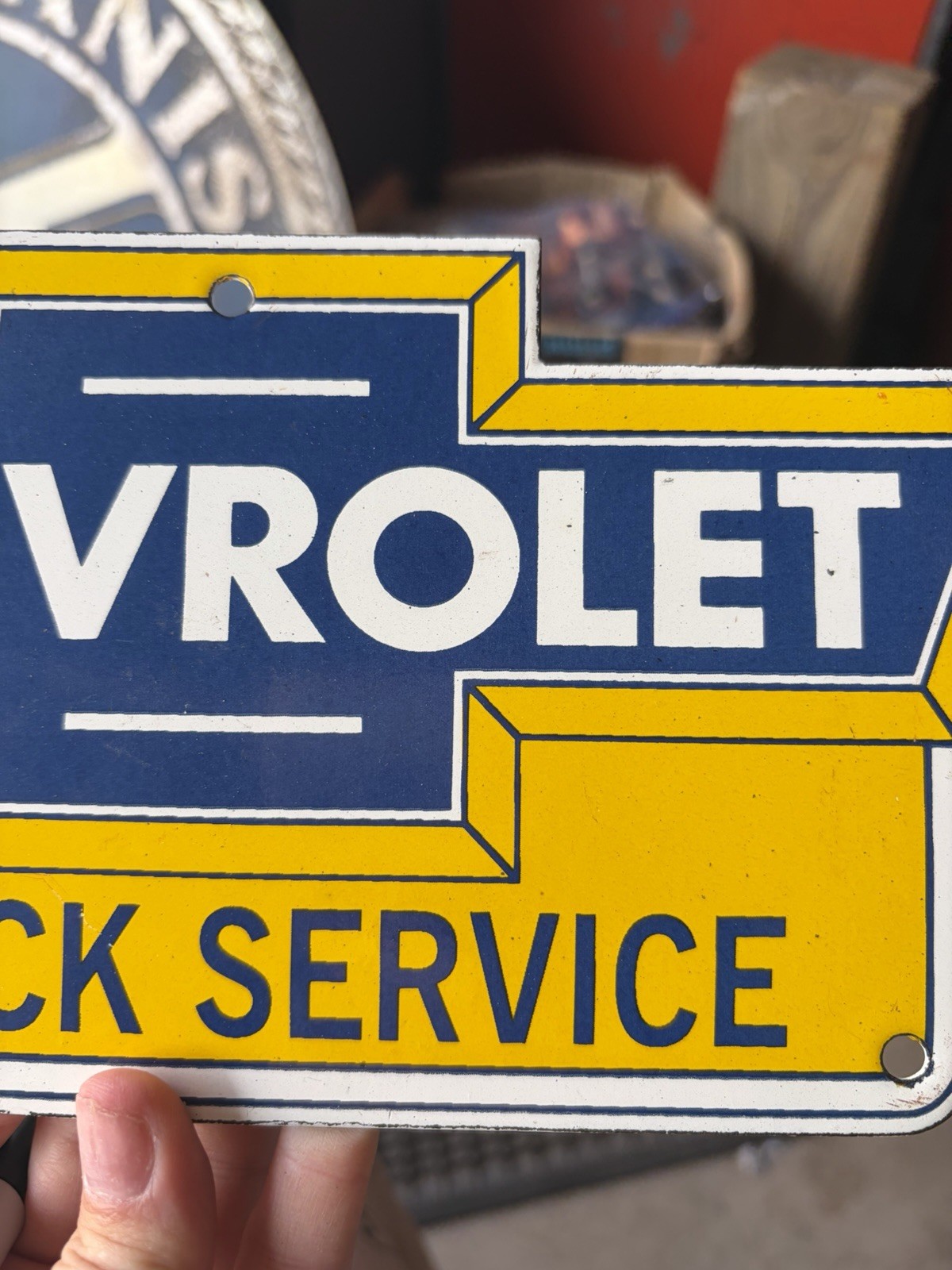 Porcelain Chevrolet Truck Service Sign