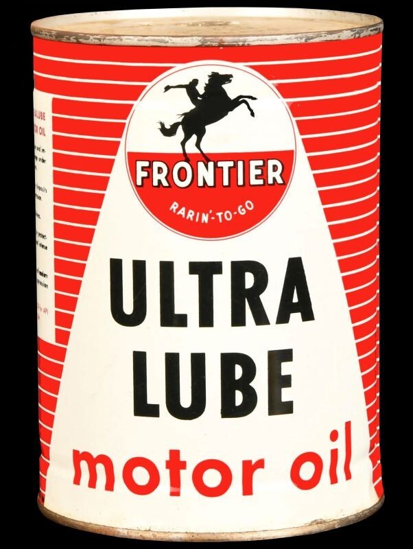 Frontier Ultra Lube Motor Oil DIECUT NEW 28″ Sign USA STEEL XL Size 7 lbs.