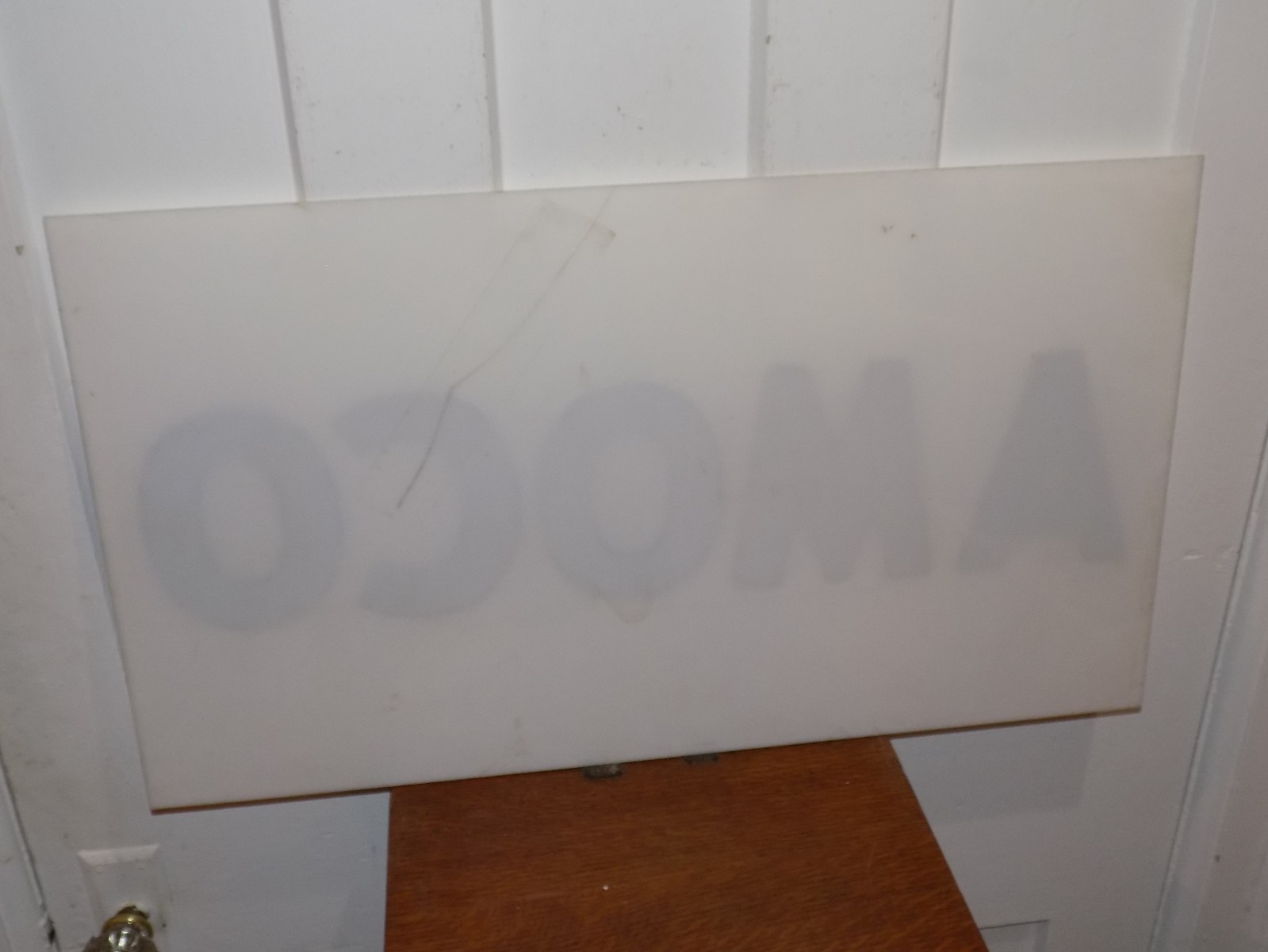 Vintage Amoco Embossed Plexiglass Sign