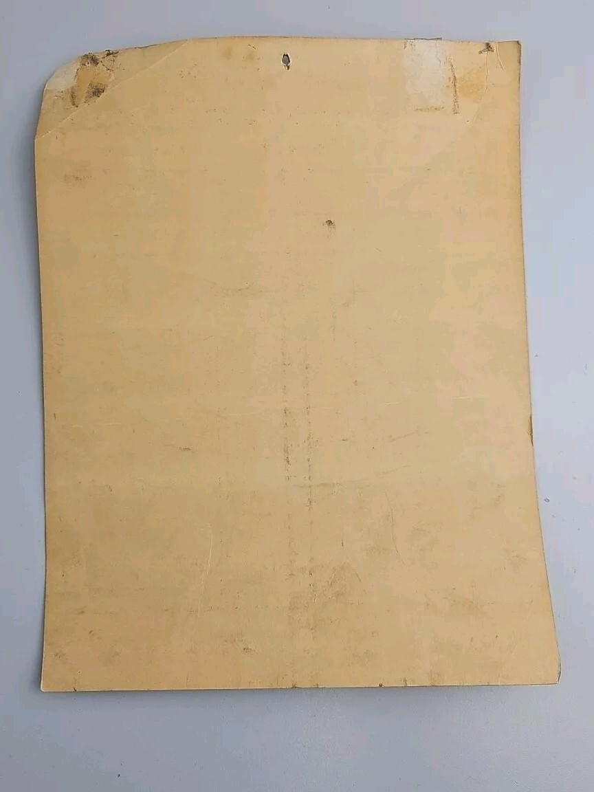 Cardboard vtg Bunting Conversion Table CHARTS 1952 sign Trans-Bearing Mt Vernon