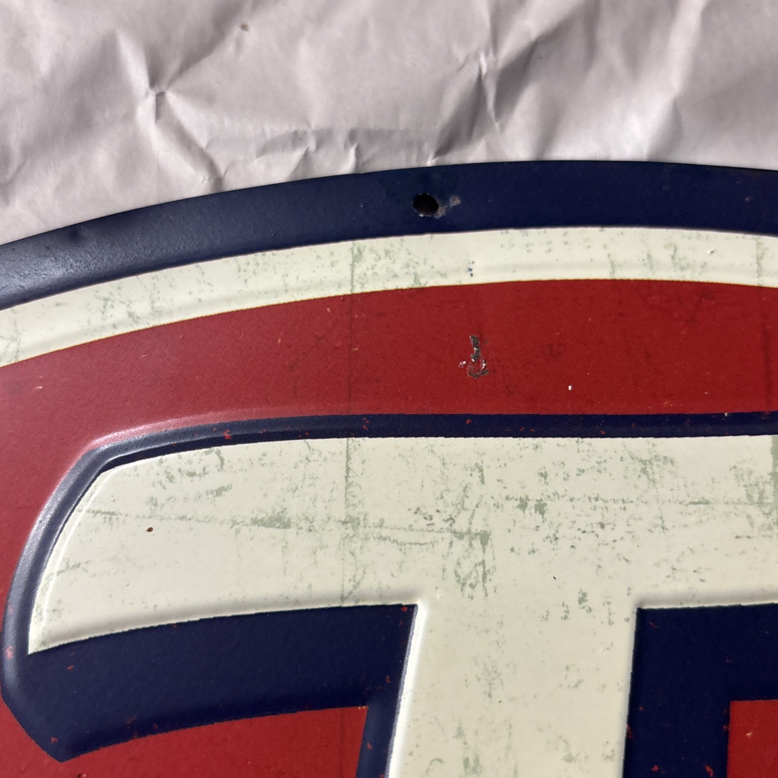 STP Reproduction Metal Embossed Sign Distressed 16″x 11″ Open Road Brands Gas