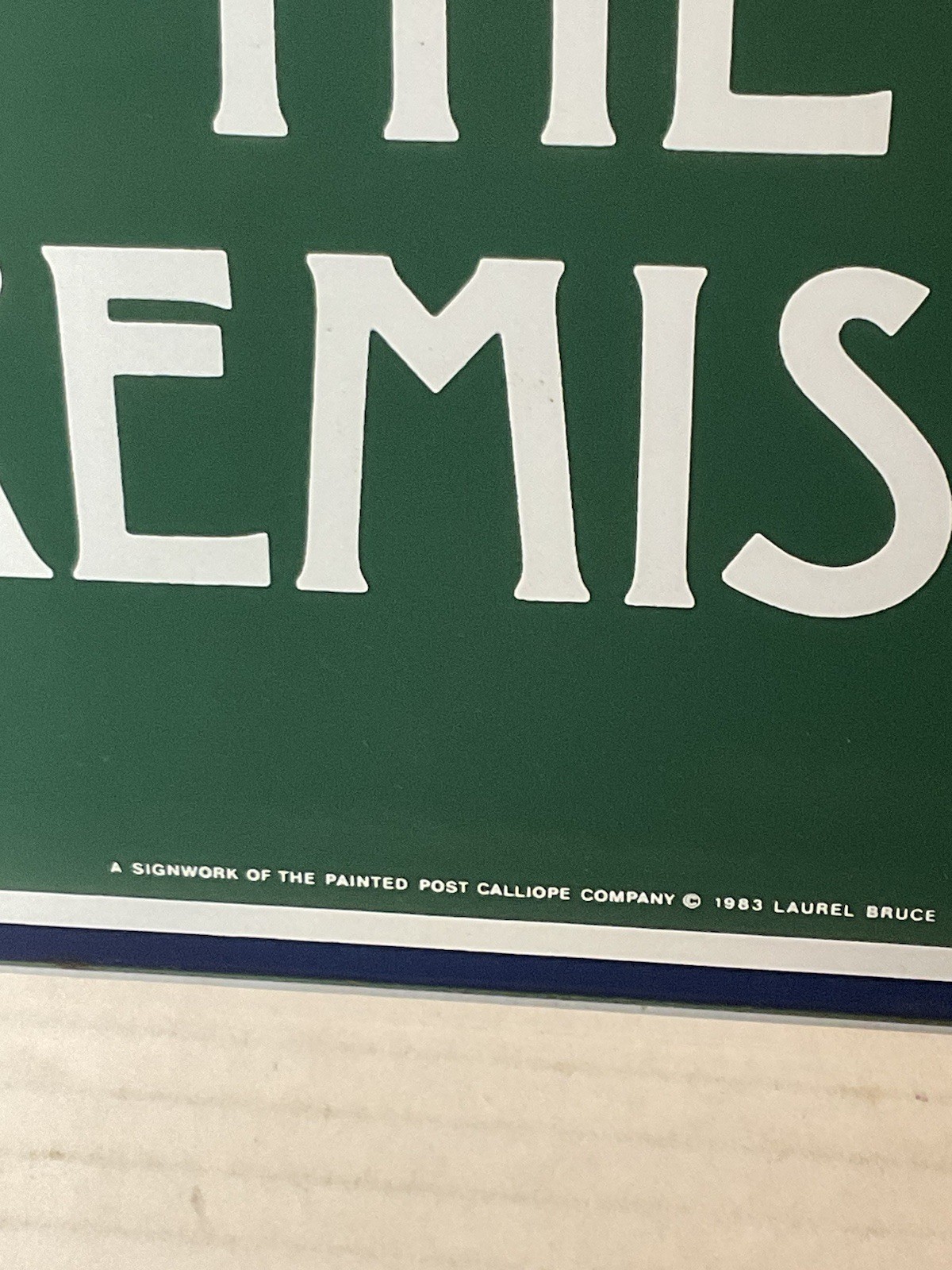 Genuine FORD Mechanic on the Premises Porcelain Sign, 1983 11″X19″ Good Cond.