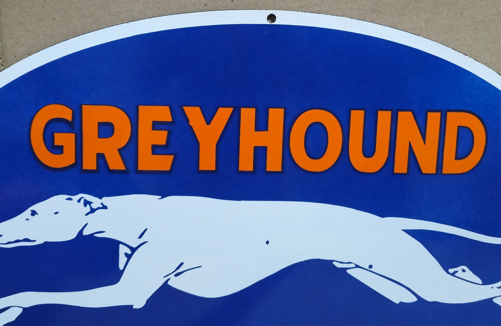 Greyhound Lines Porcelain Enamel Sign 24 x 16 Inches 1 Sides