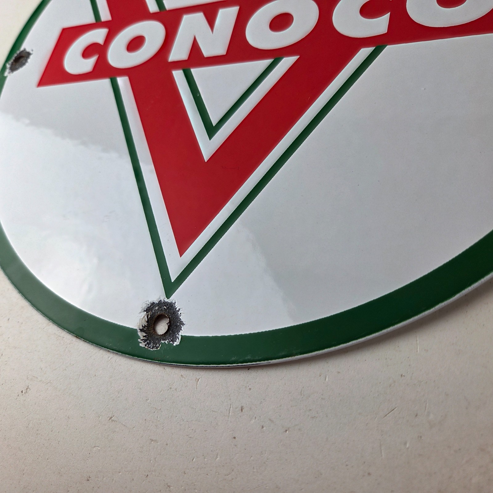 Vintage Conoco Gasoline Sign – Porcelain Gas Pump Oil Drum Sign