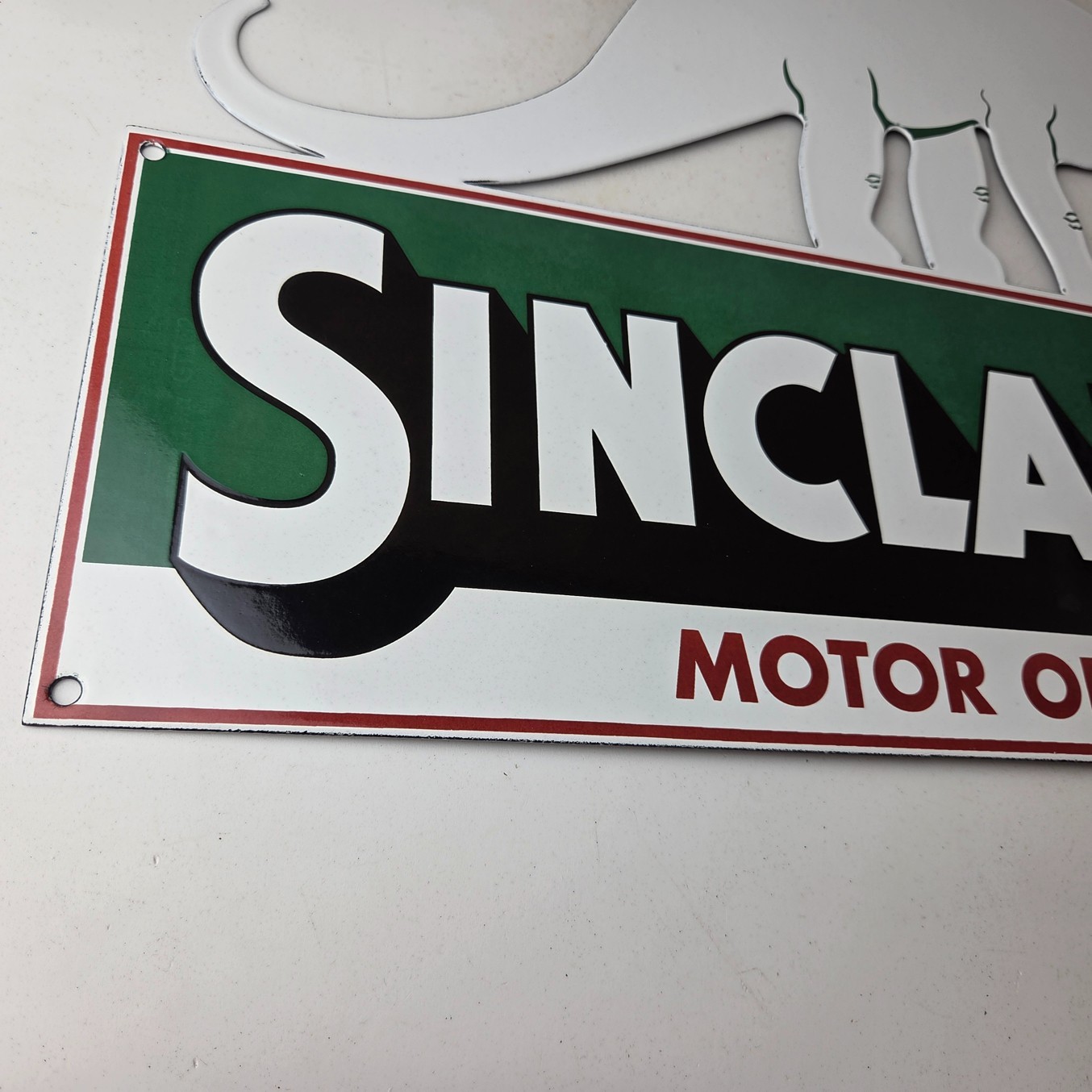 Vintage Sinclair Gasoline Sign – Dino Service Station Pump Porcelain Sign