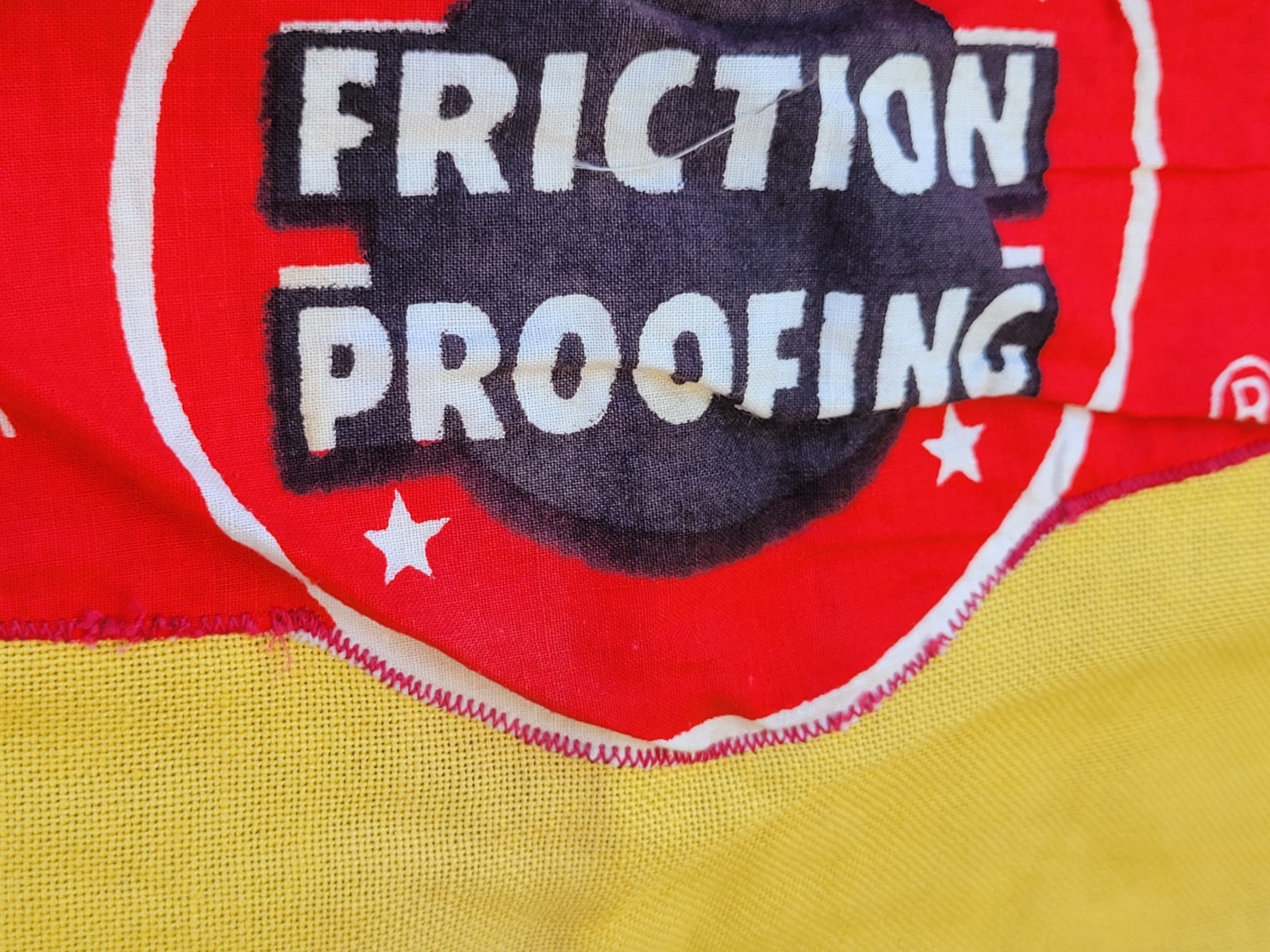 Vintage 1950s Wynn’s Friction Proofing Duck Cloth Racing Flag Sign Electro Cali