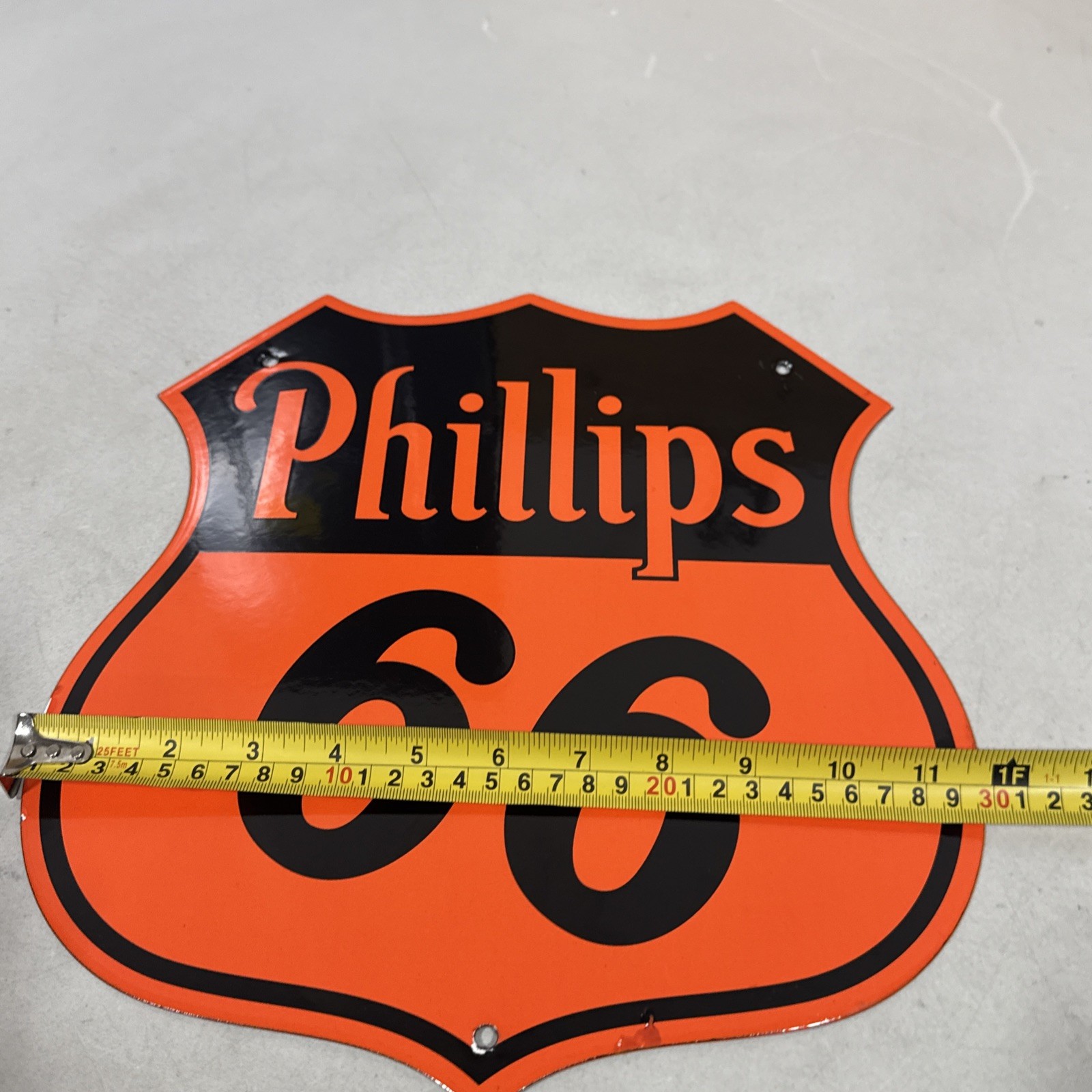 VINTAGE PHILLIPS 66 GASOLINE SIGN DEALERSHIP GAS STATION MOTOR OIL (A14,R1)