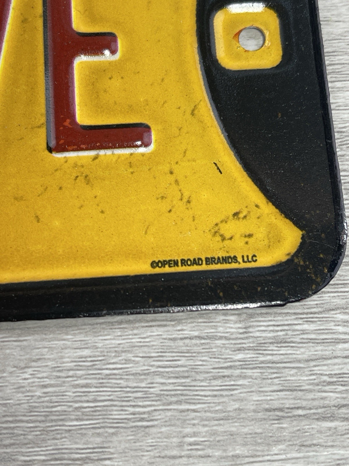 Muscle Car Ave Sign Embossed Distressed Street Tin Sign 20″ x 3.38″