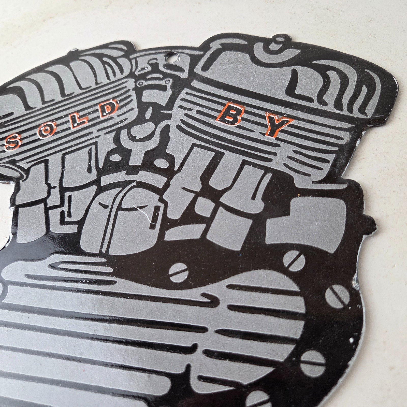 Vintage Harley Davidson Motorcycles Sign – USA Engine Repair Service Gas Sign