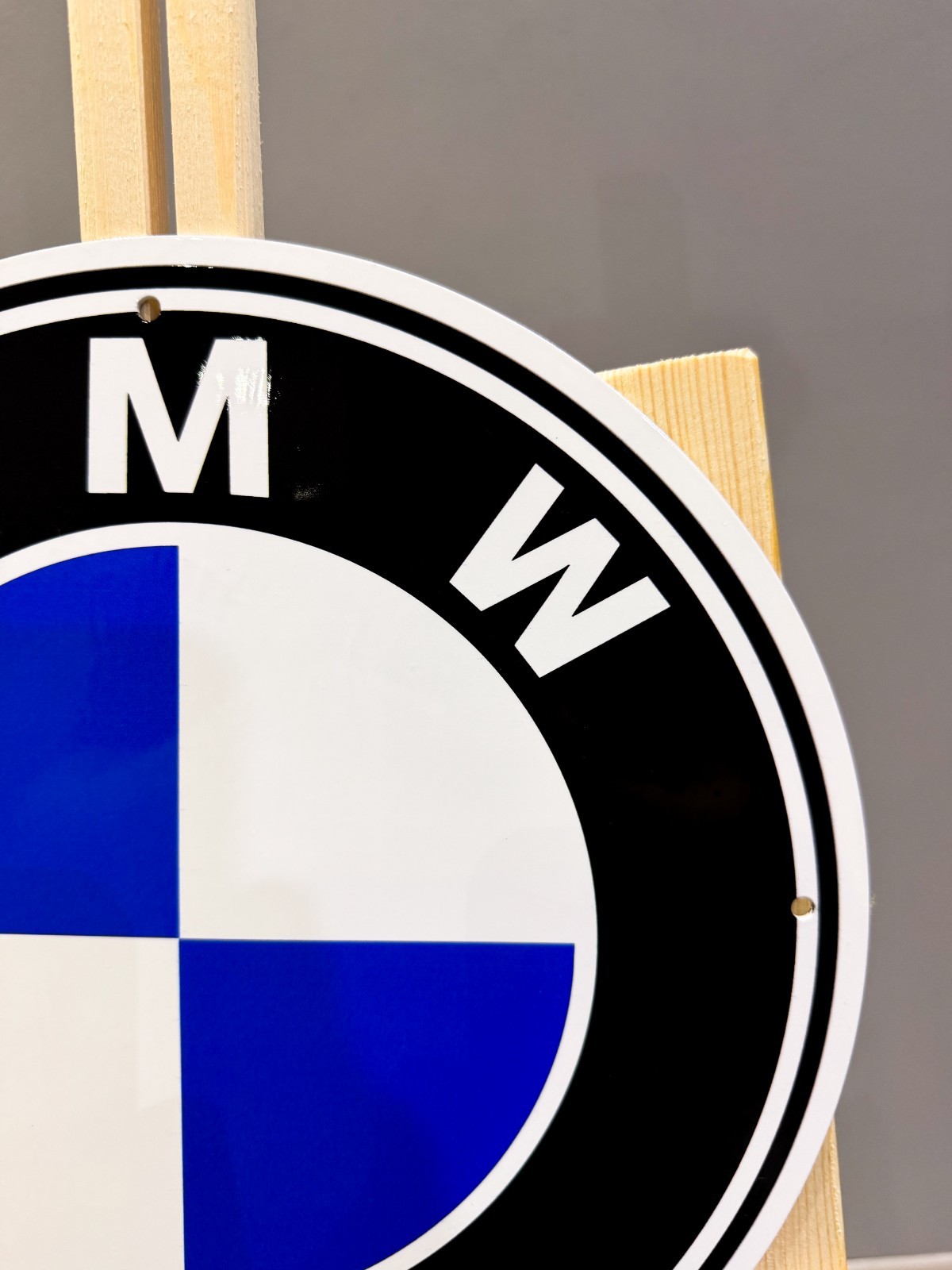BMW White Ring Round Logo Heavy Metal Sign – Classic Garage Sign – 30 cm (11.8”)
