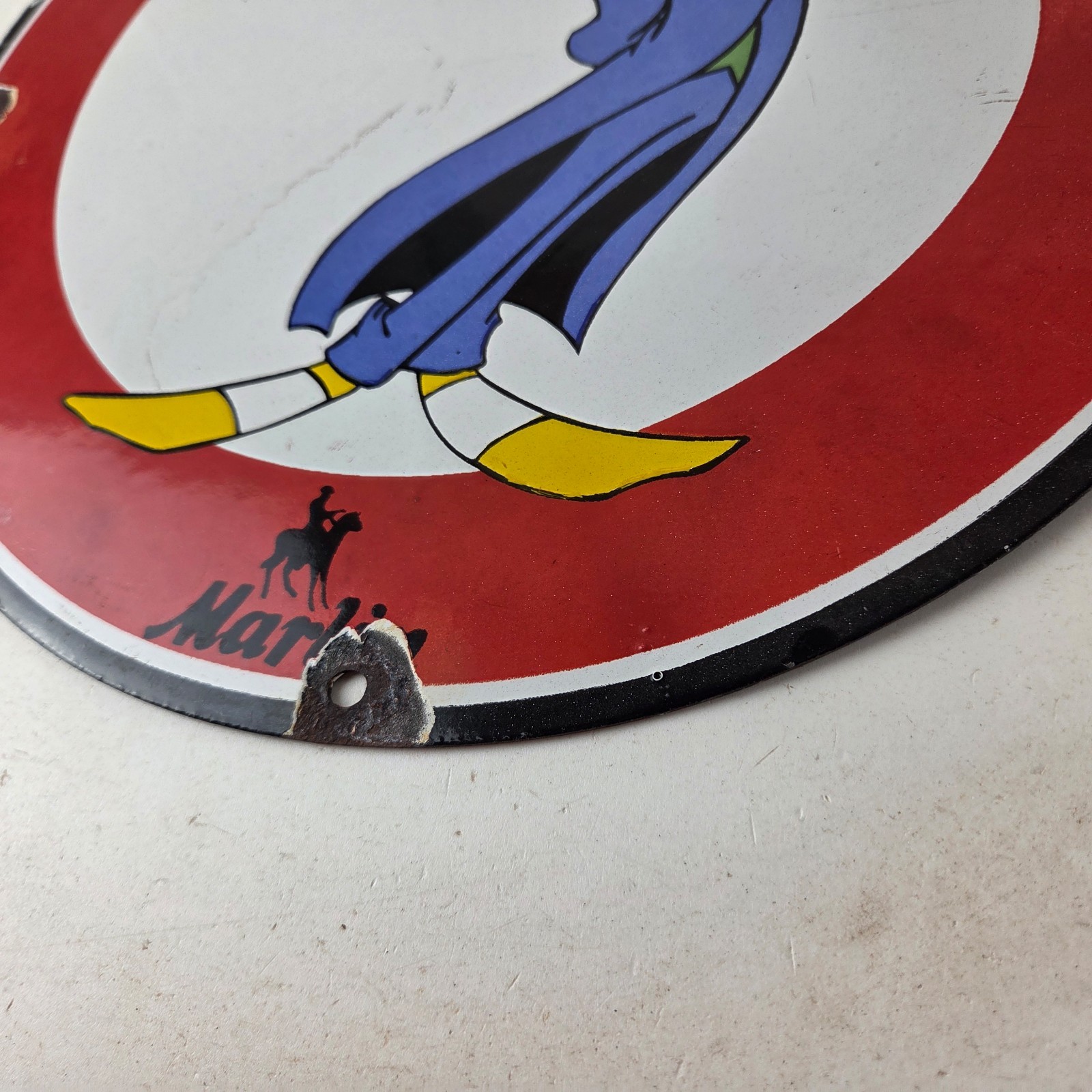 Vintage Marlin Firearms Sign – Joker Batman Comics Gas Pump Porcelain Sign