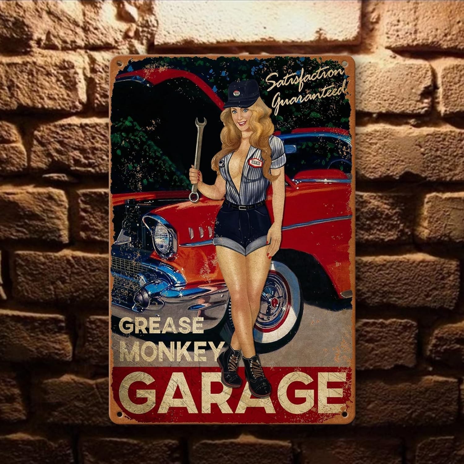 Vintage Metal Garage Signs for Men, Gas Station Tin Signs, Man Cave Decor Old…