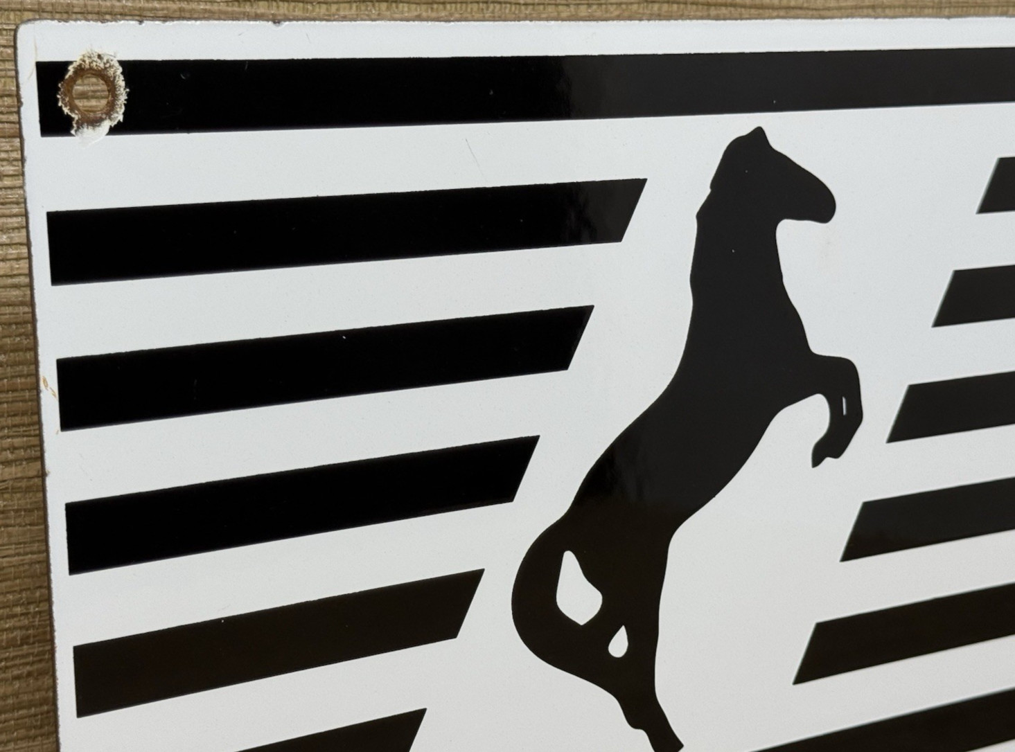 VINTAGE NORFOLK SOUTHERN PORCELAIN SIGN RAILROAD TRAIN SATIATION GAS OIL