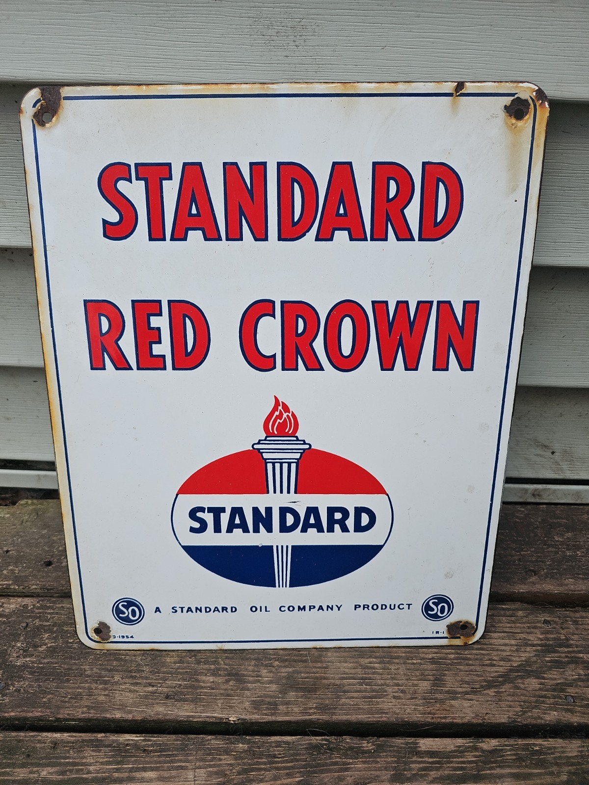 ORIGINAL & AUTHENTIC “STANDARD RED CROWN PUMP PLATE 15″x12”
