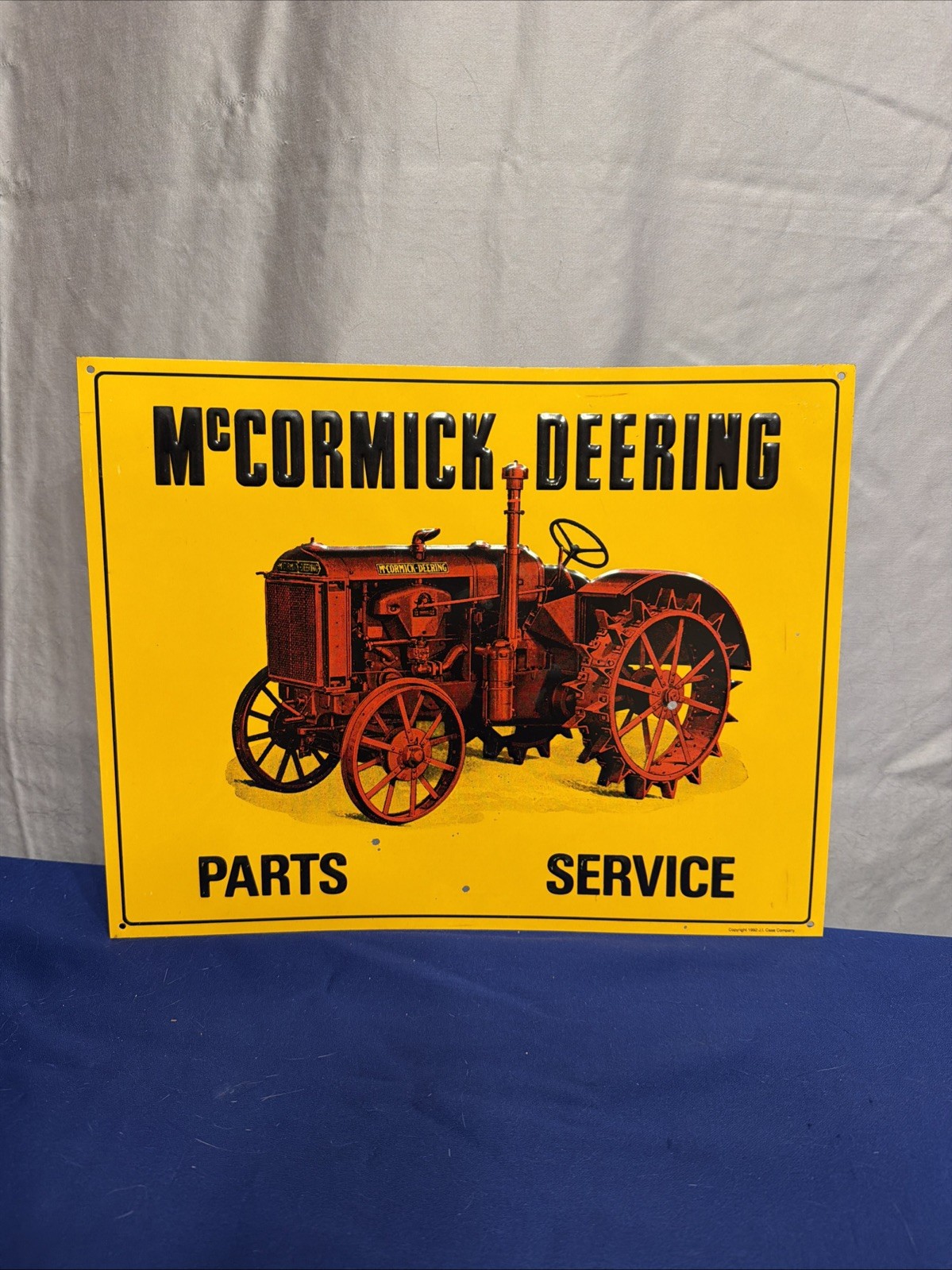 Tin Sign McCormick Deering Parts Service 14”Wx 11”H