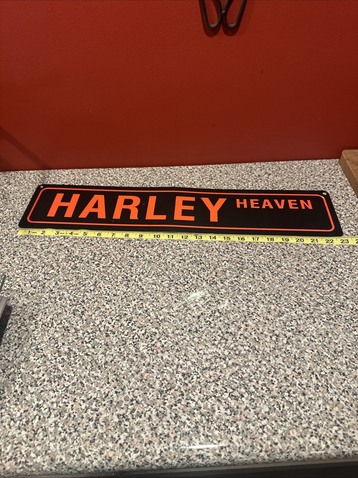Plastic Street Sign Harley Heaven 5×23 Biker Cave Bar Decor Harley Davidson SH6