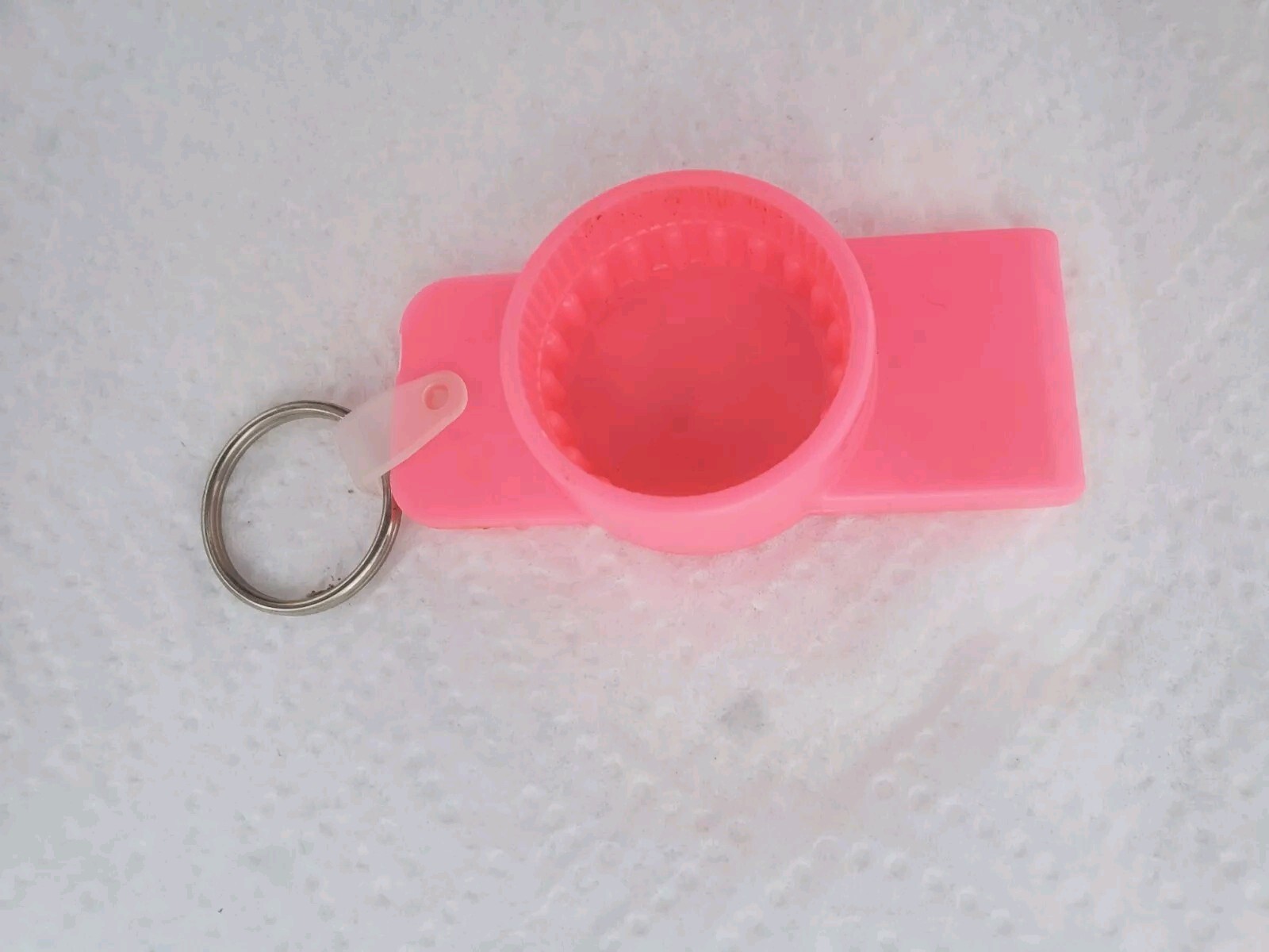 Pink Plastic Keychain Bottle Opener Teeple Service Station Greene Iowa Gas Oil