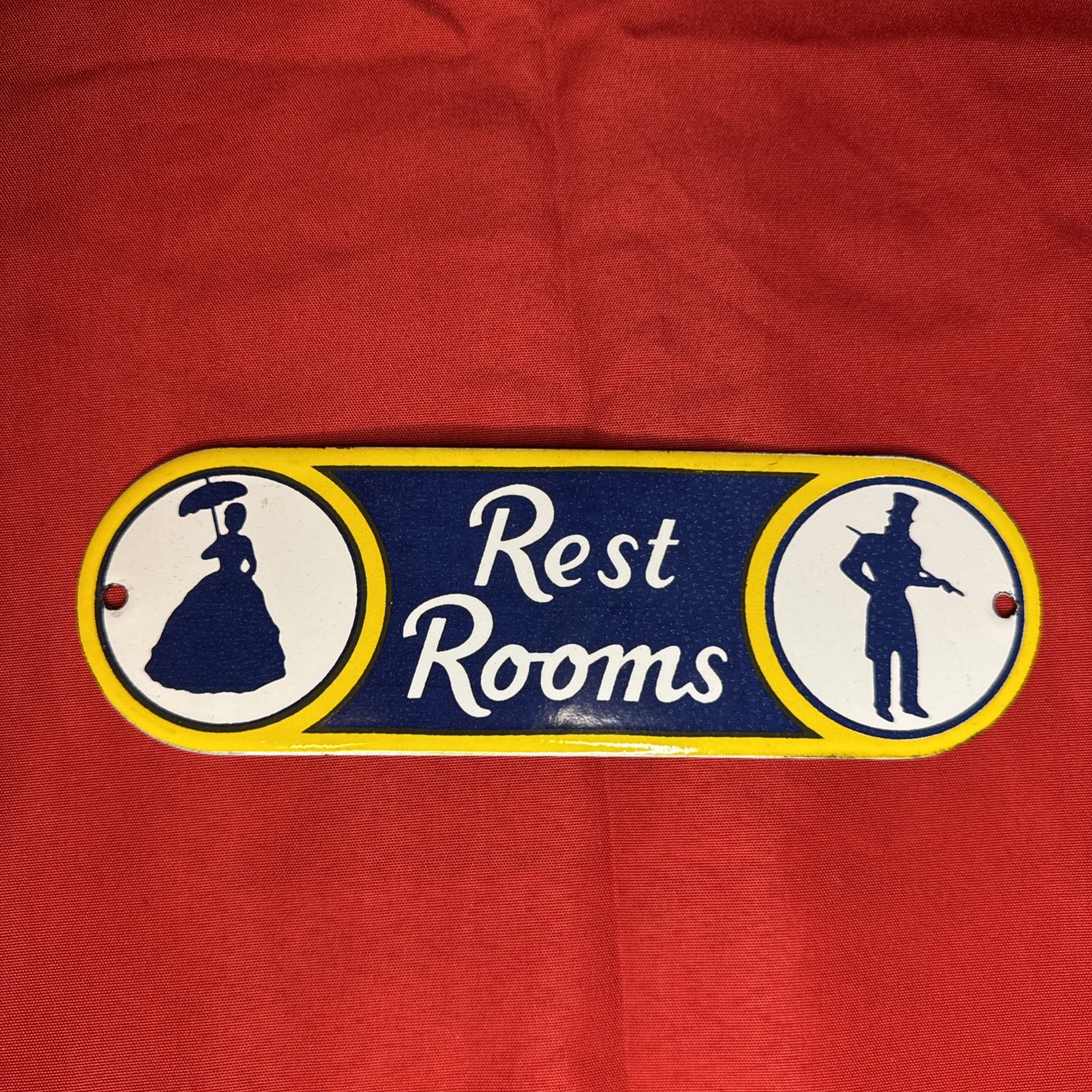 Sunoco Rest Room Sign Bathroom Men Women Gas Oil Garage Vintage Style Wall Decor