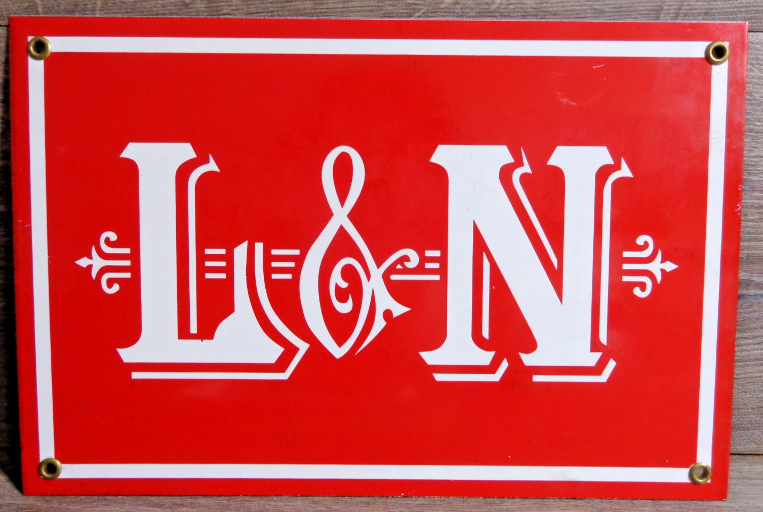 L&N Louisville & Nashville Railroad 8×12 Porcelain Sign