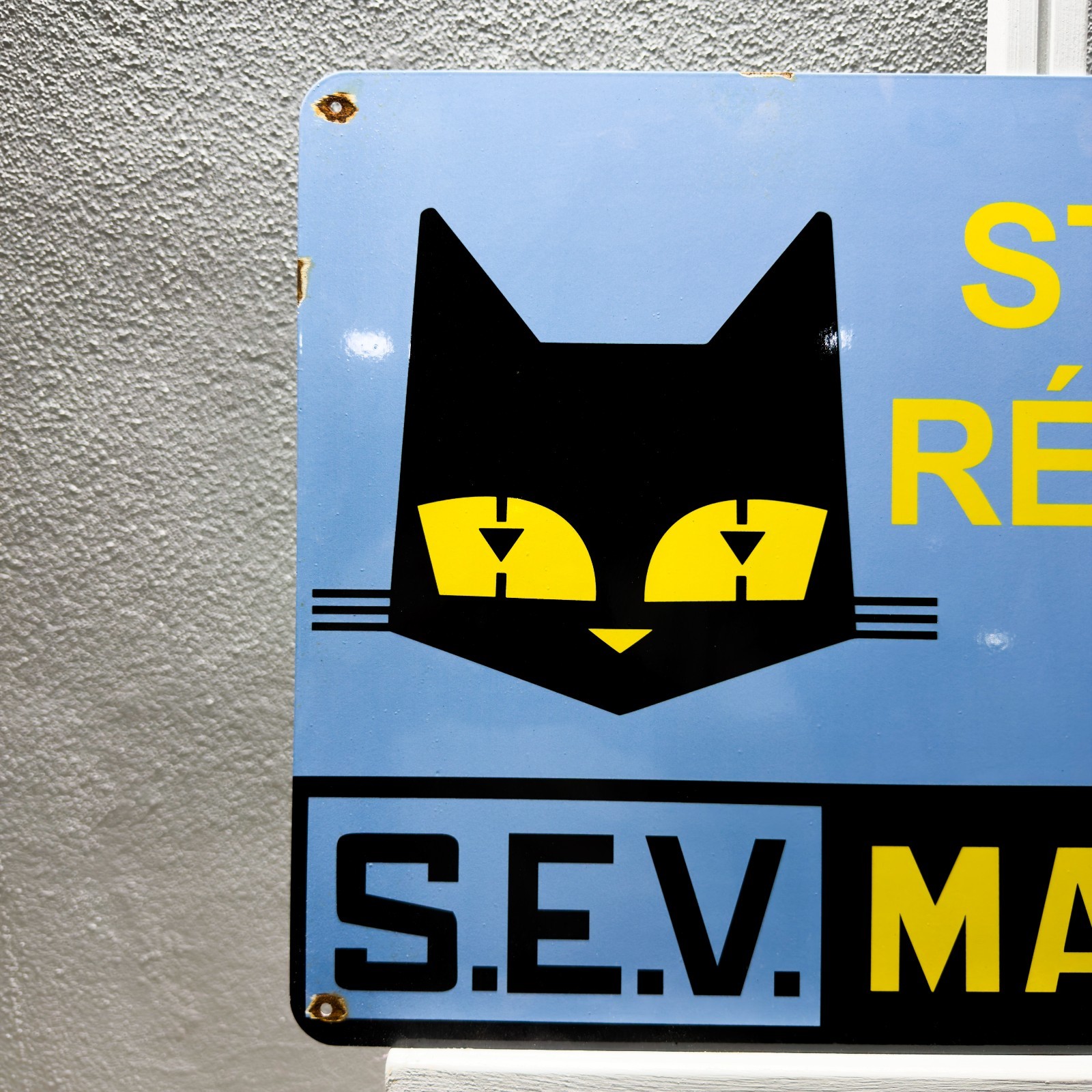 Marchal Station Réglolux Heavy Metal Sign – Garage Decor–60×40 cm (23.6” × 15.7)