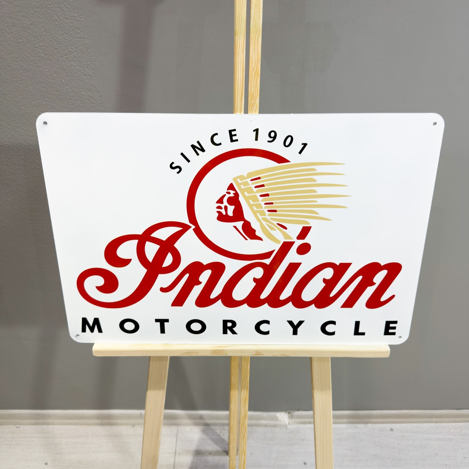Indian Motorcycle Since 1901 Heavy Metal Sign – 60×40 cm (23.6” × 15.7”)