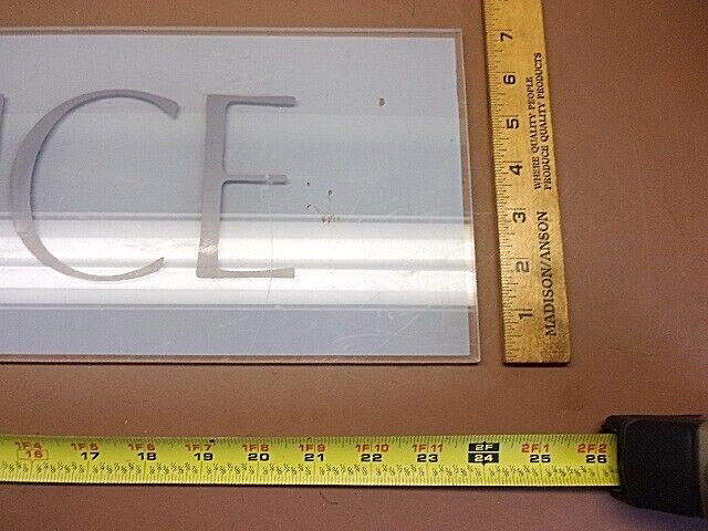 Vintage ‘SERVICE’ Plexiglass Reverse Advertising SIGN 24″ x 7″ Neat Old Piece!
