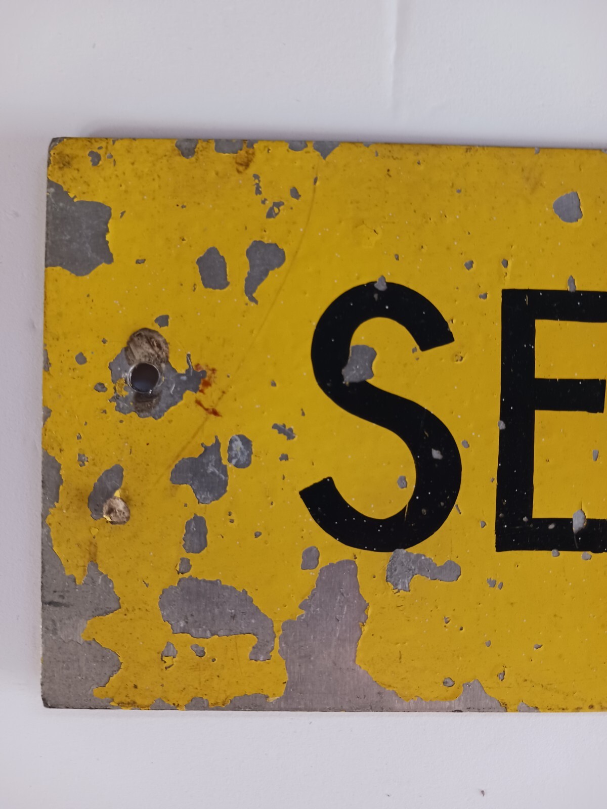 Vintage Metal or Aluminum Service Entrance Sign