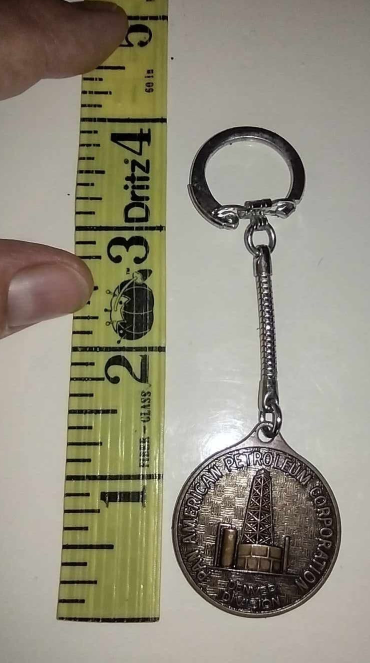 VTG Pan American Petroleum Key Chain Fob Mail ‘if Lost’ Safety Award Denver Div