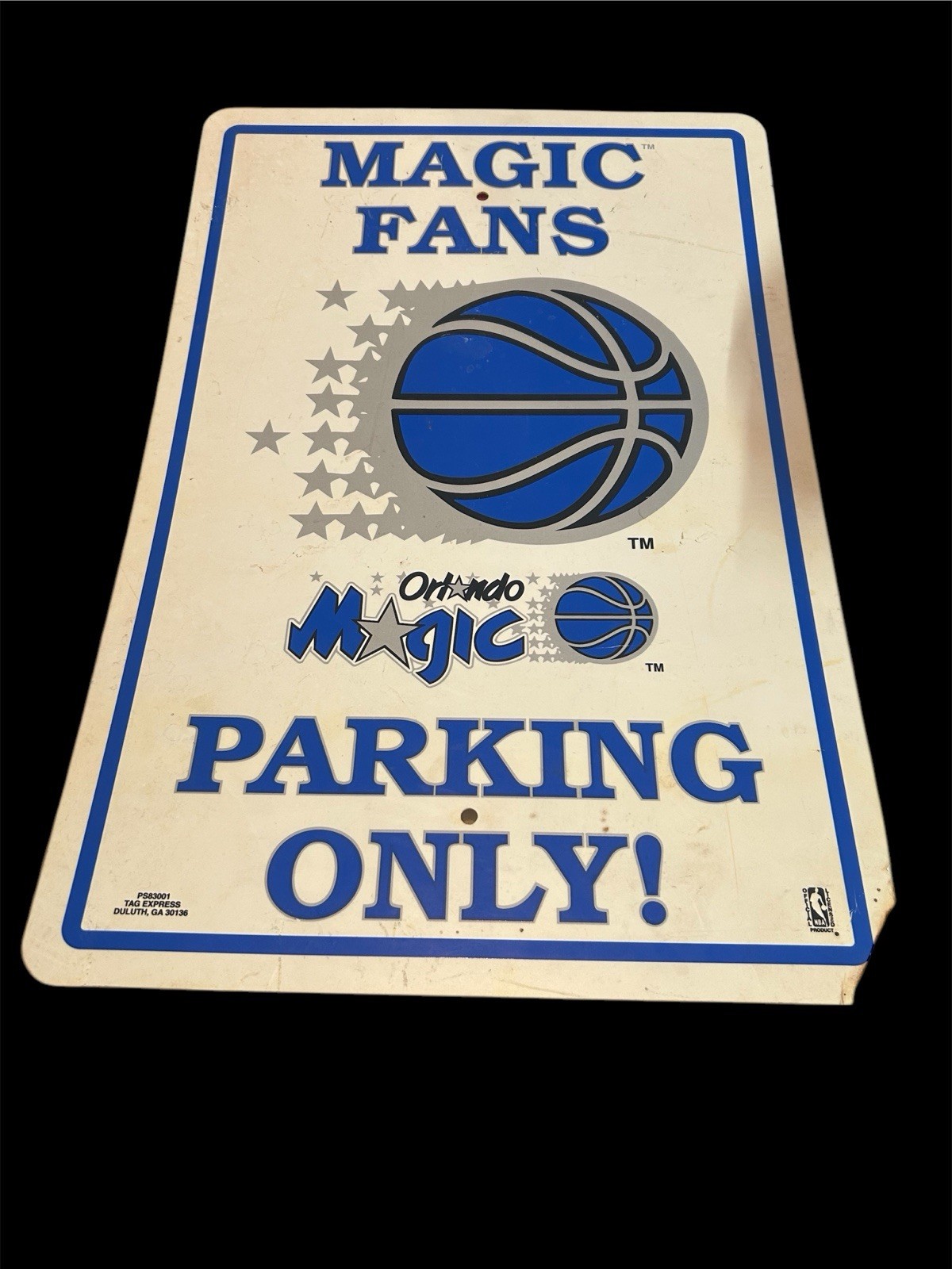 Magic Fans Orlando Magic Parking Only Sign NBA Vintage Garage Room Sign READ