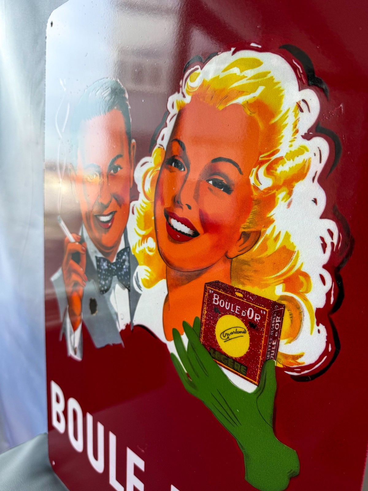 Boule d’Or – Vintage Cigarette Advertising Metal Sign 60 × 40 cm (23.6” × 15.7)