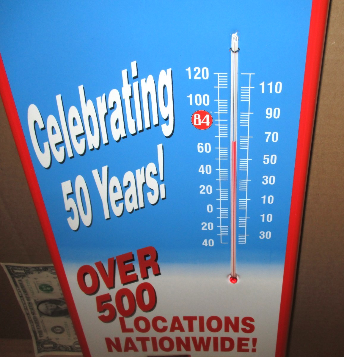 84 LUMBER – ORIGINAL 50 Anniv. 1956-2006 THERMOMETER SIGN – Delivery Truck INBOX