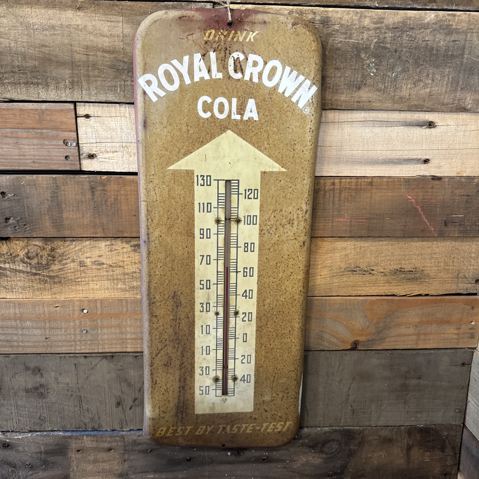 Royal Crown thermometer Gas station sign Soda Cola