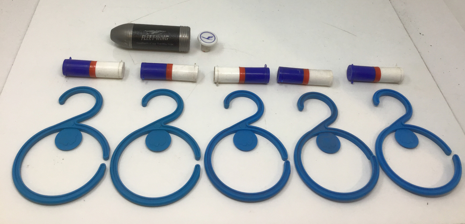 Fleet Wing/ Esso Gas Oil Advertising Lot Flashlight Belt Hanger S&P Shaker Sign